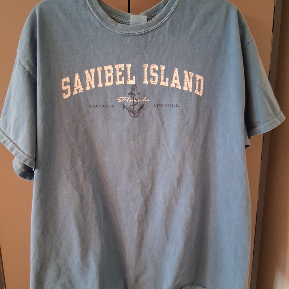 Gildan Light Blue Sanibel Island Graphic Tee - Men